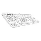 Logitech K380 Multi-Device Bluetooth Keyboard for Mac with Compact Slim Profile, Easy-Switch, 2 Year Battery, MacBook Pro/ Air/ iMac/ iPad Compatible - Off White