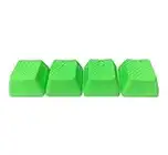 Rubber Gaming Backlit Keycaps Set - 4 Keys for Z, X, C, V, Cherry MX Mechanical Keyboards Compatible OEM (Neon Green)