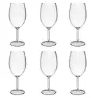 21-ounce Unbreakable Acrylic Wine Glasses Plastic Stem Wine Glasses, set of 6 - All Purpose, Red or White Wine Glass, Dishwasher Safe, BPA Free