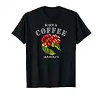 Kona Coffee Hawaii Famous Big Island Modern Hawaiian Aloha T-Shirt