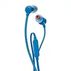 JBL T110 Auriculares In Ear con Pure Bass - Con manejo de un solo botón y micrófono, color azul