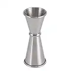 Doppio Misurino Cocktail,Misurino per Cocktail in Acciaio Inossidabile, Dostatore Cocktail da Barista Professionale,Argento Jigger(Bordo Curvo,30x50ml)