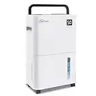 Dehumidifier 3500 Sq. Ft 50 Pint BRITSOU Dehumidifiers for Home Basements Bedroom Laundry with Drain Hose | Quiet Dehumidifier for Medium to Large Room | Dry Clothes Mode | Intelligent Humidity Control with 24HR Timer (white)