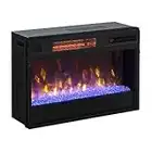 ClassicFlame 26" 3D SpectraFire Plus Infrared Fireplace Insert with Glass - Black, 26II342FGT