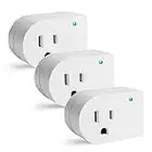 Single Surge Protector Plug, Grounded Outlet Wall Tap Adapter with Indicator Light, 1 Outlet,245J/125V, ETL, White, 3Pack