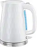 Russell Hobbs 26050 Cordless Electric Kettle - Contemporary Honeycomb Design with Fast Boil and Boil Dry Protection, 1.7 Litre, 3000 W, White