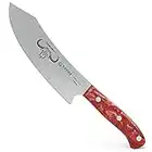 Giesser seit 1776 - Made in Germany - Kochmesser 20 cm Red Diamond, PremiumCut Chefs No 1, Küchenmesser,Acryl, rot, rostfrei, deutsches Grillmesser scharf