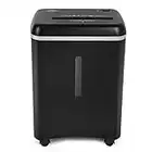 WOLVERINE 8-Sheet Super Micro Cut High Security Level P-5 Ultra Quiet Paper/Credit Card Home Office Shredder with 4.5 gallons Pullout Waste Bin SD9101 (Black)