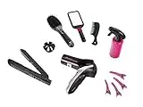 Theo Klein 5873 Braun Satin Hair 7 Mega Set I withhair straightener, brush and much more I Battery-Powered hairdryer I Toy for Children Aged 3 Years and up