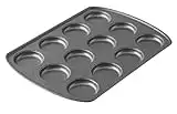 Wilton Muffin Top Pan Perfect Results Premium Non-Stick Bakeware, 12-Cup, Steel