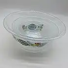 Set of 3 Mixing Bowls Set Clear Plastic Round Salad Serving Baking Kitchen