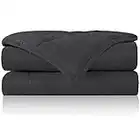 Joyching Weighted Blanket 15 pounds for Adults Teens Twin Size, Cooling Soft Heavy Comforter with Nontoxic Glass Beads (48x72in Black)