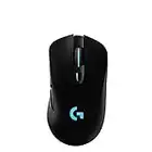 Logitech G703 LIGHTSPEED Wireless Gaming Mouse W/ Hero 25K Sensor, PowerPlay Compatible, Lightsync RGB, Lightweight 95G+10G optional, 100-25, 600 DPI, Rubber Side Grips