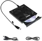 External CD DVD Drive TypeC USB 3.0 Extended Cable Additional Power Line Portable DVD Player CD/DVD +/-RW Drive Burner Reader for Laptop Desktop PC Apple Mac Macbook Pro Windows 10/8/7 / XP Linux OS