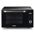 Hisense H30MOBS10HC Horno Microondas 4 en 1 Combo con grill, Airfry, y convección, 1000 W/2400 W/2400 W, 30 Litros, 10 programas, Limpieza con vapor, Color Negro