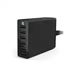 Anker PowerPort 6 (60W 6-Port USB Ladegerät) Family-Sized Desktop Ladeadapter mit PowerIQ Technologie für iPhone, iPad, Samsung, Nexus, HTC, Nokia, Motorola und weitere (Schwarz)