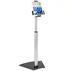 Mount-It! Anti-Theft Universal Tablet Floor Stand Kiosk - Height Adjustable Tablet Kiosk Floor Stand - Locking Tablet Mount Stand for iPad 7, Galaxy, Surface Go & Other 7.9"- 10.5" Tablets