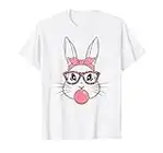 Ostern Hase Leoparden Brille Osterhasen Hasengesicht Party T-Shirt