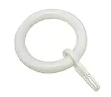 Gardinia Anelli per Tende con Clip, ABS, Bianco, 8 mm, 10 unità