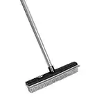 Fuller Brush Rubber Broom with Adjustable Handle – for Carpets Floors Stairs Upholstery – Electrostatic Action Removes Pet Hair Lint Fuzz Dirt Particles – Built-in Squeegee Tackles Wet Messes
