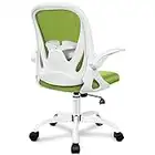 Office Chair Primy Ergonomic Desk Chair with Adjustable Lumbar Support and Height, Swivel Breathable Desk Mesh Computer Chair with Flip up Armrests for Conference Room（Green）