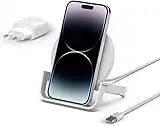 Belkin Chargeur à induction BoostCharge Stand 10 W (chargeur sans fil rapide certifié Qi pour iPhone, Samsung, Google, etc.), blanc