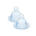 MAM | Tétine pour biberon – Lot de 2 tétines en silicone 0+ mois débit 0 lent – Tétine plate et ultra-douce pour nouveau-né