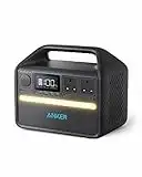 Anker 535 Portable Power Station, 512Wh Portable Generator, 500W 7-Port Outdoor Generator with 2 AC Outlets, 60W USB-C PD Output, LiFePO4 Batteries, LED Light For Camping, RV, Power Outage,(Renewed)