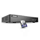 ANNKE 16 Channel 3K Lite AI DVR Recorder with Human/Vehicle Detection and 2TB Hard Drive for CCTV Security Camera System, Support AHD/CVI/TVI/IP/CVBS(Analog) Cameras, Email Alert, Remote Viewing