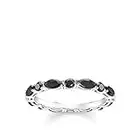 Thomas Sabo Damen-Ring Schwarze Steine 925 Sterlingsilber TR2185-051-11-52