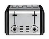 Cuisinart Compact inoxydable 4-Slice grille-pain, Inox Brossé 4 tranches 4-Slice Acier inoxydable brossé