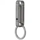 KeyUnity KM11 Titanium Key Holder Belt Clip, Double Side Carabiner Keychain For Men, Sandblasted, Medium