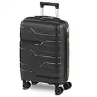 ITACA - Valise Cabine Avion - Bagages Cabine - Petite Valise Rigide 4 roulettes - Valise Ultra Légère avec Cadenas à Combinaison - Bagage Cabine Résistant 760350, Gris foncé