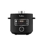 Moulinex Epic Turbo Cuisine CE7548 - Olla a presión eléctrica 1090 W, 10 programas automáticos, cestillo de cocción al vapor, Negro