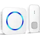 Campanello Senza Fili Impermeabile IP55 per Esterni, Campanello Rumoroso Wireless a Lunga Distanza di 400 m per la Casa, 5 Volumi, 55 Suonerie, Indicatore LED lampeggiante, Doorbell Batterie incluse