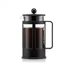 Bodum 1788-01, Caffettiera a pistone Kenya da 1,0 L per 8 tazze, colore: Nero