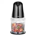 VonShef Mini Chopper 500ml – Electric Food Chopper, Small Food Processor, Vegetable Cutter, Mixer & Dicer, 400W, 2 Speeds, Plastic Bowl & Stainless-Steel Blades, Non-Slip Base – Black