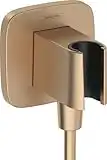 hansgrohe FixFit Q Toma de agua con soporte de ducha, bronce cepillado, 26887140