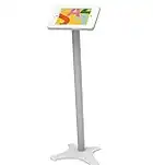 Beelta Tablet Floor Stand Kiosk - 360 Swivel for 10.2 iPad 7th/8th Generation ,Anti-Theft,Key Lock,Metal,White,BSF301T