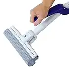 CleanAid OneTouch Magic Mop Floor Mop - Ultra Absorbent PVA Sponge Squeeze Mop - Clean Without Getting Wet and Dirty Hands - Self Wringing Mop for All Smooth Floors - Suitable for Pet Households