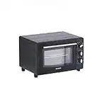 SEVERIN Horno tostador con 5 posiciones, mini horno eléctrico de convección, horno pequeño con piedra para pizzas y asador de pollos, 1500 W, 20 L, negro, TO 2068