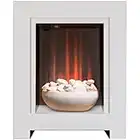 Adam Monet White Electric Fire Fireplace Surround Wood Heater Flame Effect Suite