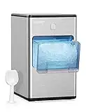 HiCOZY Countertop Nugget Ice Maker, Portable Compact Sonic Ice Maker, Produce Ice in 5 Mins, 55LB Per Day, Self-Cleaning and Automatic Water Refill, Suitable for Home, Office, Party, Bar (HAMBBS1BK)
