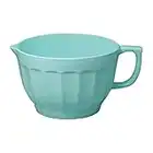 UPware Melamine Batter Bowl with Pour Spout, Handle and Non-Slip Base, Grip Handle for Easy Mix and Pour, Home Essentials Cooking and Baking Tools, Batter Bowl (4.3 qt, Latte Blue)