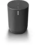Sonos Move - Battery-powered Smart Speaker, Wi-Fi and Bluetooth with Alexa built-in - Black​​​​​​​ (Renewed)