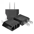 3 Stück Reiseadapter, EU to US Adapter, USA Adapterstecker USA auf EU US zum 2 Pin Deutschland/Europa Stecker Amerika/Kanada/Mexiko Konverter für Geräte mit USA-Netzteil