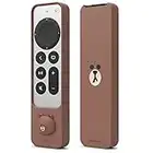 elago LINE Friends Coque Slim Compatible avec Apple TV 4K Siri Remote 3 Génération (2022) et 2 Génération (2021) -Silicone Résistant Rayures, Absorption Chocs, Accès Complet À Toutes Fonctions (Brown)