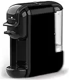 Efbe-Schott Kaffeeautomat mit 4 Aufsätzen, geeignet für Nespresso Dolce Gusto Senso-Pads & gemahlenen Kaffee Wassertank 0,6 Liter 1450 Watt Schwarz