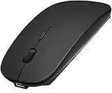 AE WISH ANEWISH Mouse Bluetooth Wireless Compatibile con Laptop/Macbook/iPad/iPhone (iOS 13.1.2 e successiva) Mini Mouse Ricaricabile 3DPI Regolabile Bluetooth4.0 (Nero)