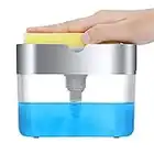 Dish Soap Dispenser for Kitchen, Innovative Soap Dispenser and Sponge Holder 2 in1, Countertop Soap Pump Dispenser Caddy